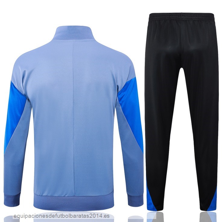 Nuevo Conjunto Completo Ropa Deportiva Con Cremallera Larga Inter Milan 24/25 Gris Azul Negro Baratas